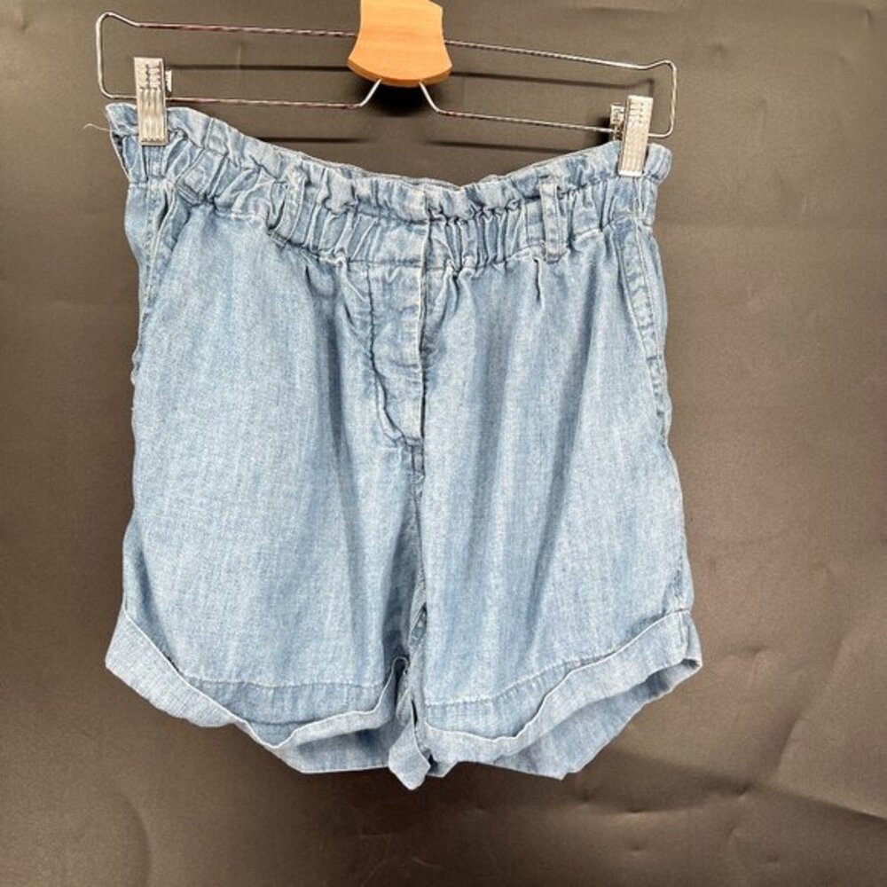 Rails chambray paperbag waist high rise denim shorts lightweight casual cute S